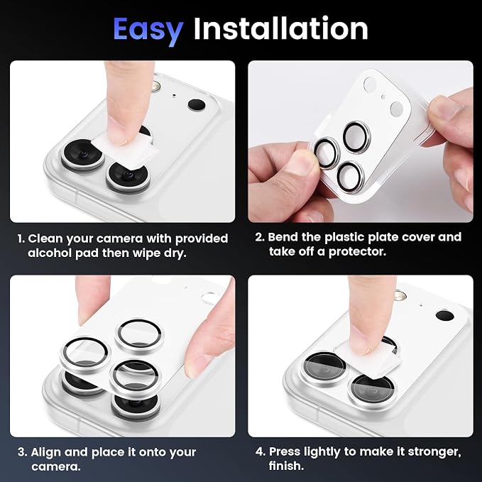 Tensea for iPhone 17 Pro Camera Lens Protector, Metal Aluminum Alloy Tempered - Image 7