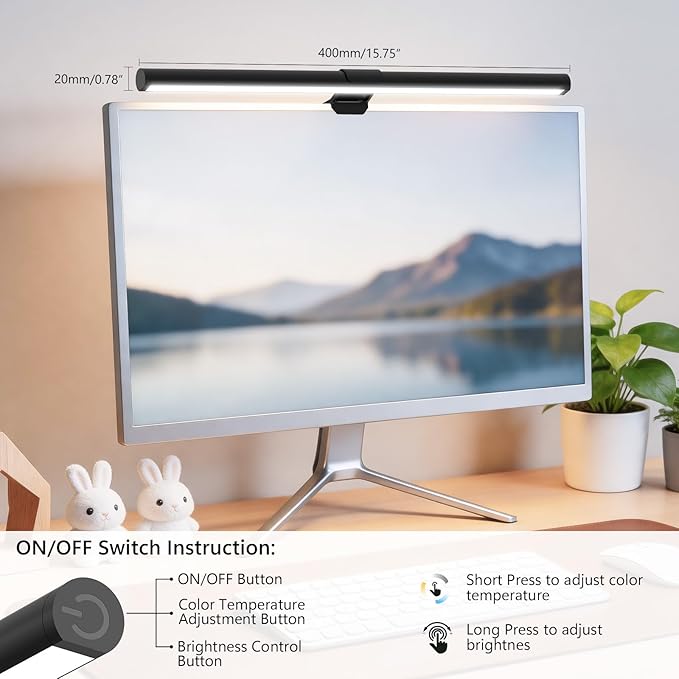 Monitor Light Bar, Eye-Care USB Computer Monitor Lamp - Image 3