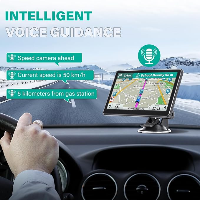 GPS Navigator for Car Truck RV, 7 Inch Touch Screen GPS for Car - Image 2