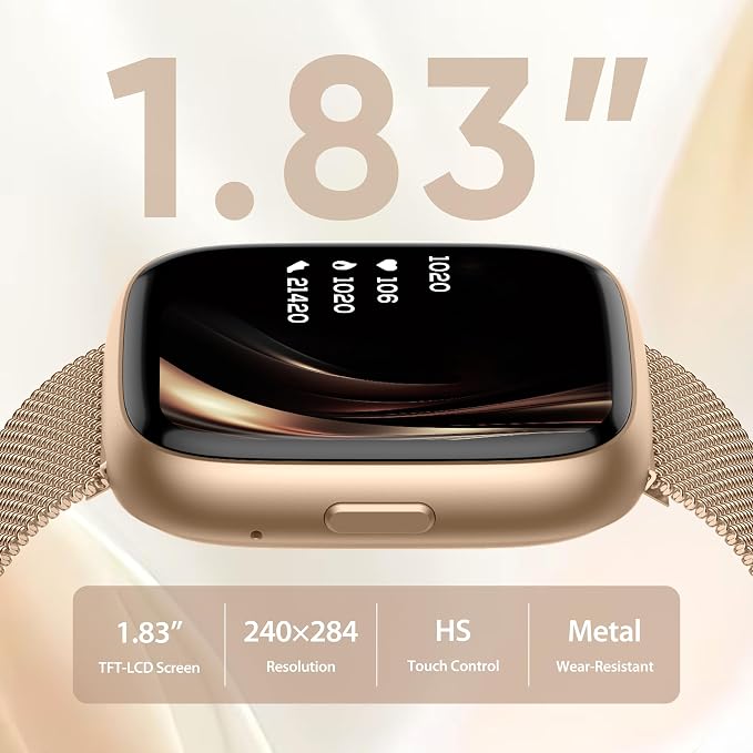 Smart Watch for Women with Alexa Built-in, 1.83" HD Touchscreen Fitness Tracker - Image 7
