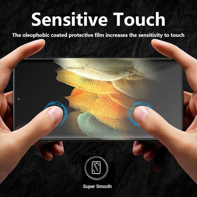 2+2 Pack Tempered Glass for Samsung Galaxy S21 Ultra Outer Screen Protector - Image 7