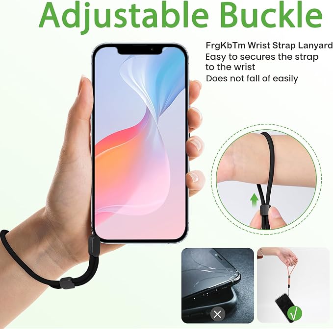 FrgKbTm Hand Wrist Strap Lanyard, Adjustable Nylon Colorful - Image 2