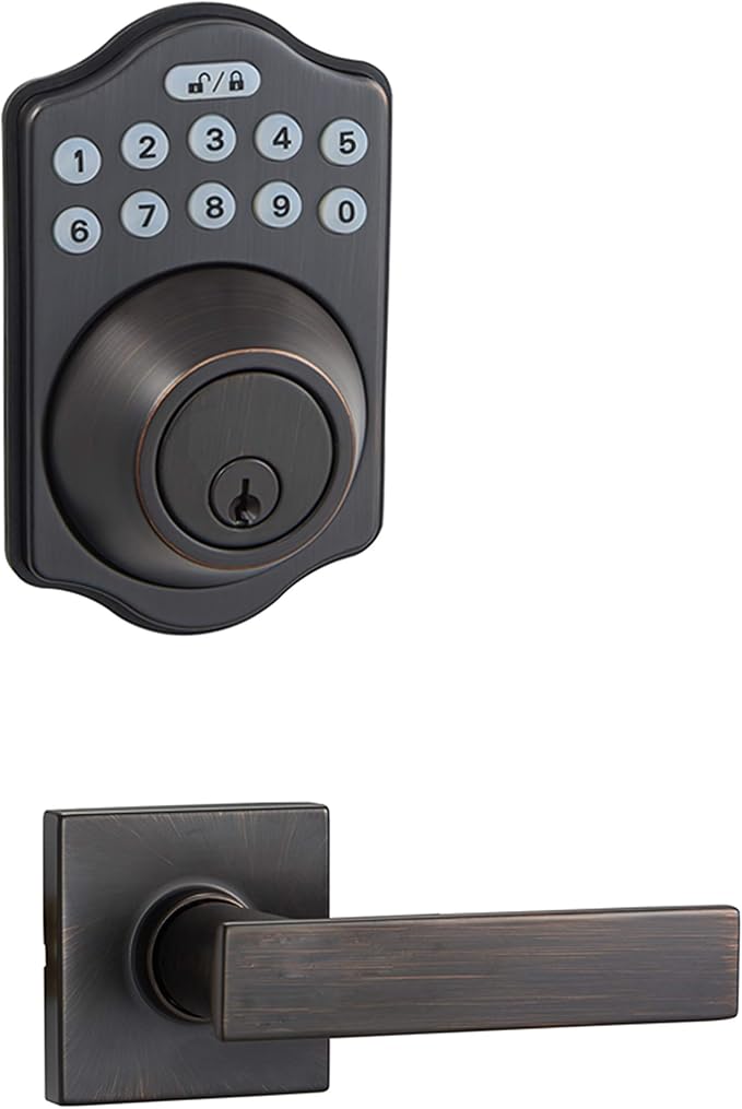 Amazon Basics Traditional Electronic Keypad, Keyless Entry Door Lock Deadbolt - Image 2