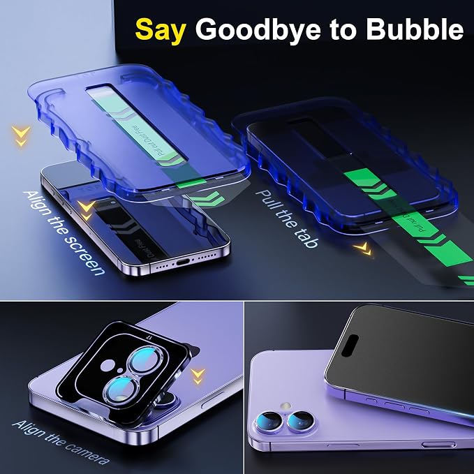 YWXTW 2 Pack for iPhone 17 Matte Screen Protector 6.3 Inch + 1 Set Camera Lens - Image 3