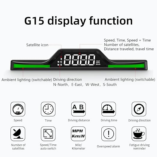 GPS Digital Speedometer for Car MAIMEIMI Head Up Display for Car HUD - Image 2