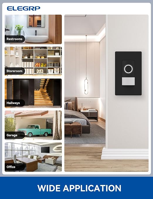 ELEGRP Smart Motion Sensor Switch, 2.4GHz Wi-Fi Single Pole Light Switch Works - Image 8
