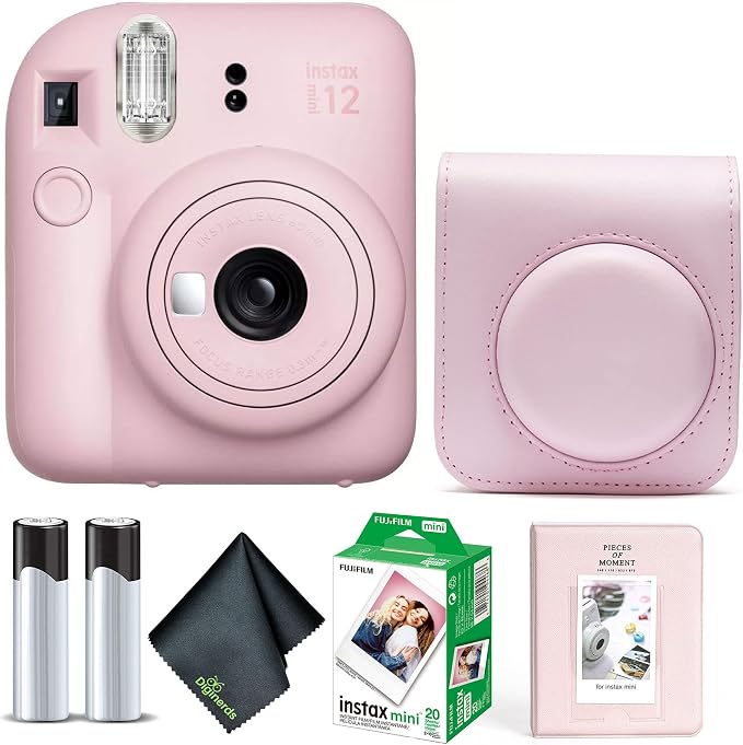 Fujifilm Instax Mini 12 Instant Camera Blossom Pink Bundle by FUJIFILM