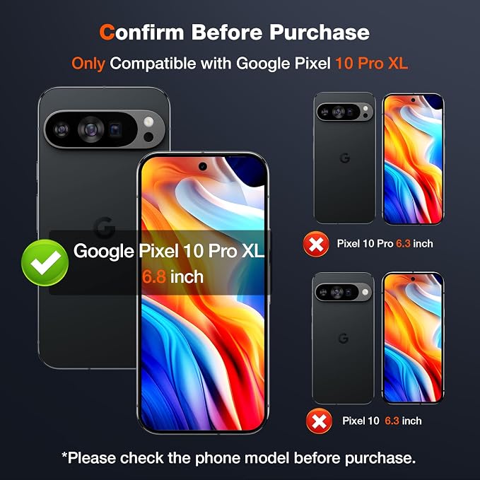 LK 2 Pack for Google Pixel 10 Pro XL Screen Protector + 2 Pack Camera Lens - Image 2