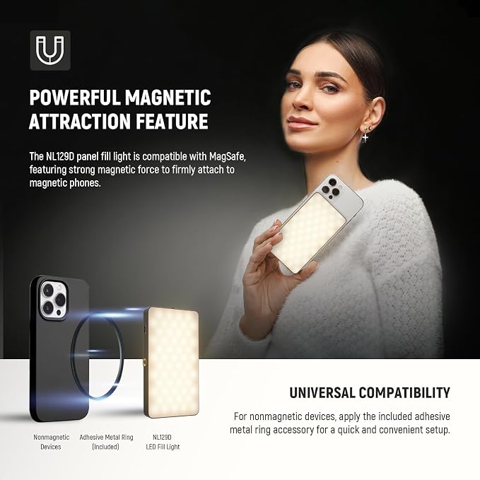 NEEWER Basics 5W Magnetic Phone Selfie Light - Image 5