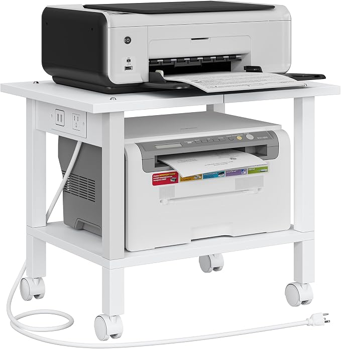 TUTOTAK 2 Tier Printer Stand, Rolling Printer Cart by ChoosetutotakFurnitureBuildYourCozyHome