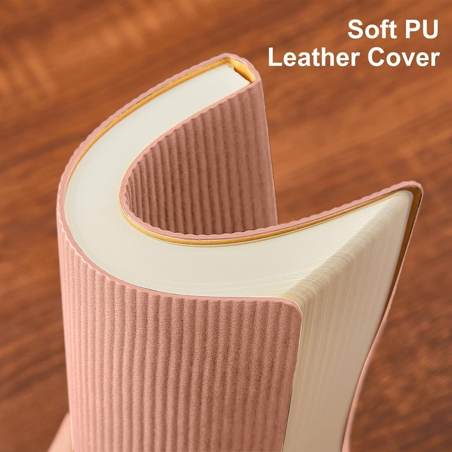 Lined Journal Notebook for Work College Ruled Note Book 5.79"x8.27" A5 PU Leather Daily Journaling 216 Pages for Women Men Writing Home School Supplies Business (A5 Lined 216pages, 05-Pink)