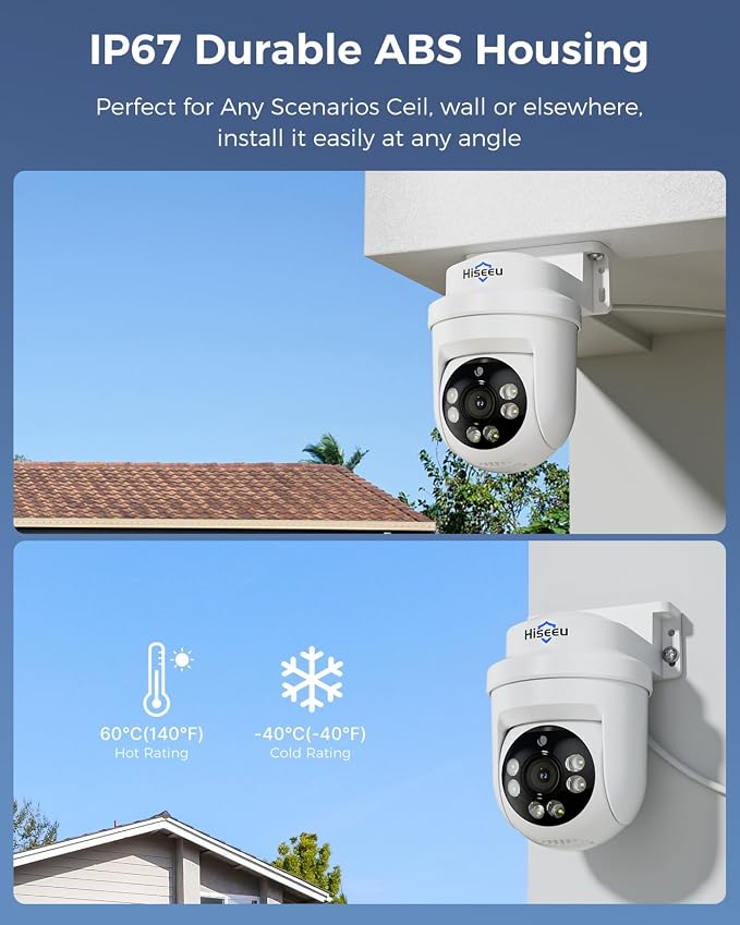 Hiseeu 360°View PTZ Wired Security Camera System, 4ch 5MP DVR, Person/Vehicle - Image 6