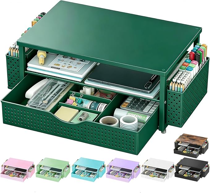 Spacrea Desk Organizer and Accessories, Computer Monitor Stand Riser by Spacrea