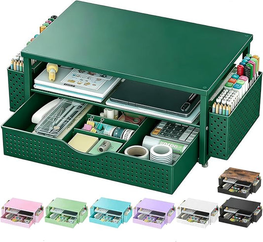 Spacrea Desk Organizer and Accessories, Computer Monitor Stand Riser by Spacrea