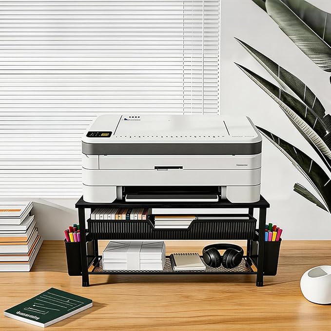 Printer Stand for Desk, Desk Organizer - Image 4