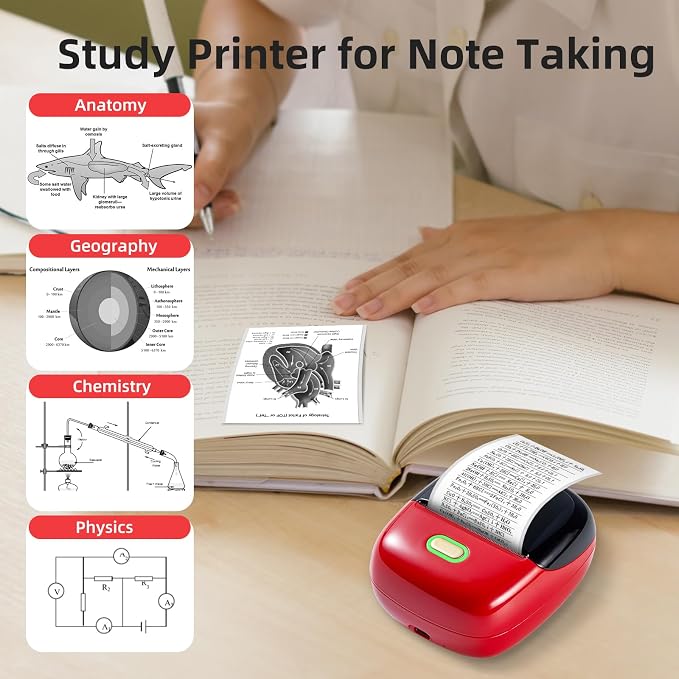 ORGSTA Sticker Printer, 300 DPI Ultra-Clear Mini Portable Sticker Maker - Image 2