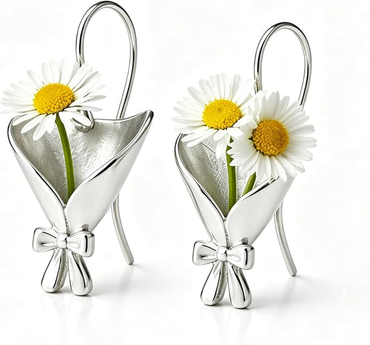 Wearable Flower Vase Necklace for Women, DIY Flower Bouquet Pendant Floral by Seeyozz