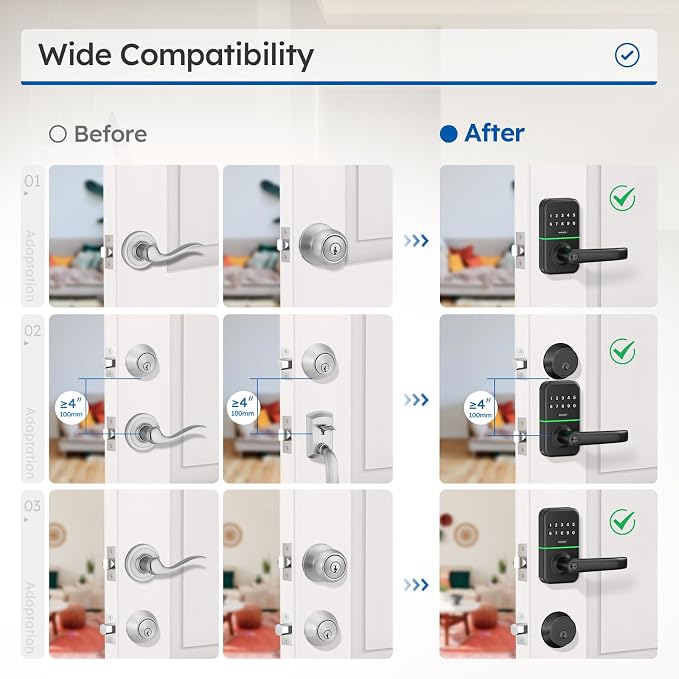 Smart Door Handle Lock with Keypad: Kucacci Keyless Entry Digital Knob - Image 7