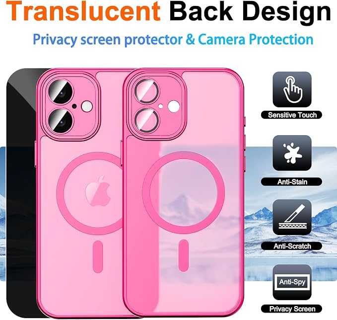 for iPhone 16 Case with Privacy Screen Protector and Camera Protection - Image 2
