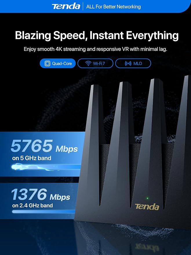 Tenda WiFi 7 Router BE7200 – Dual-Band High-Speed Wireless Internet Router - Image 5