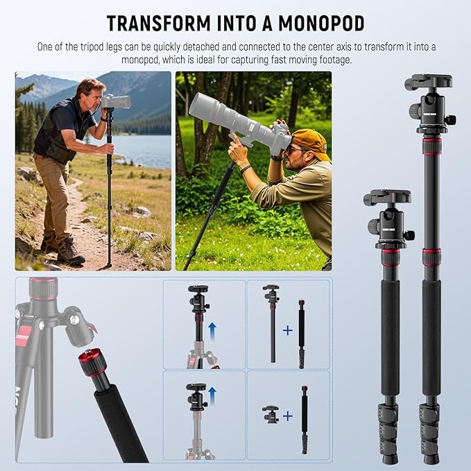 NEEWER Basics Camera Tripod Monopod - Image 6