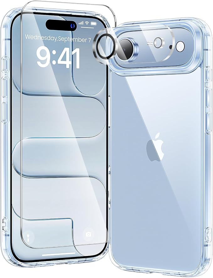 toushion 3 in 1 for iPhone Air Case Clear, Screen Protector *1 & Camera Lens by Unknown