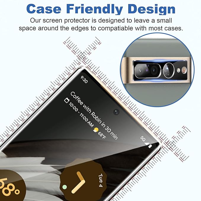 for Google Pixel 7 Pro Screen Protector, 9H Tempered Glass, Ultrasonic - Image 7