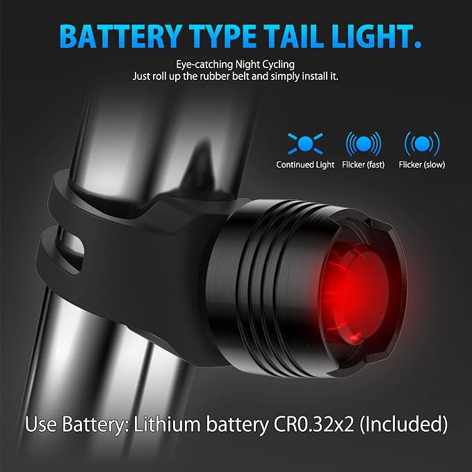 VLOXO Bike Speedometer with LED Bike Light, IP65 Waterproof Bicycle Odometer - Image 8