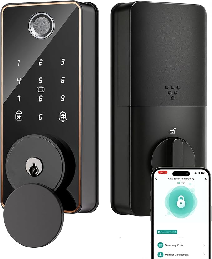 Smart Deadbolt Lock, 5-in-1 Keyless Entry Door Lock App Control, Fingerprint by IBLOGSmartDoorLock