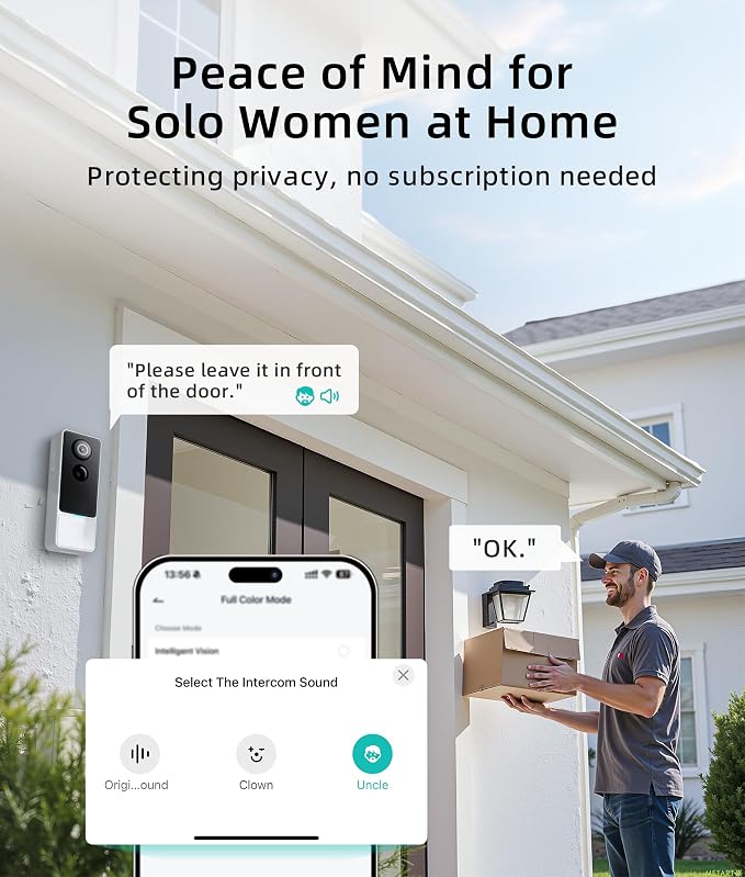 3MP Camera Doorbell Camera Wireless Video Doorbell 2K HD- No Subscription - Image 5
