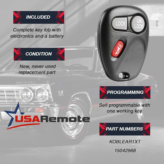 2001 2002 Key Fob Keyless Entry Remote fits Cadillac Escalade/Chevy Avalanche - Image 3