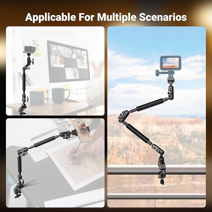 NEEWER 22" Magic Arm w Desk C Clamp, Overhead Camera Mount - Image 4