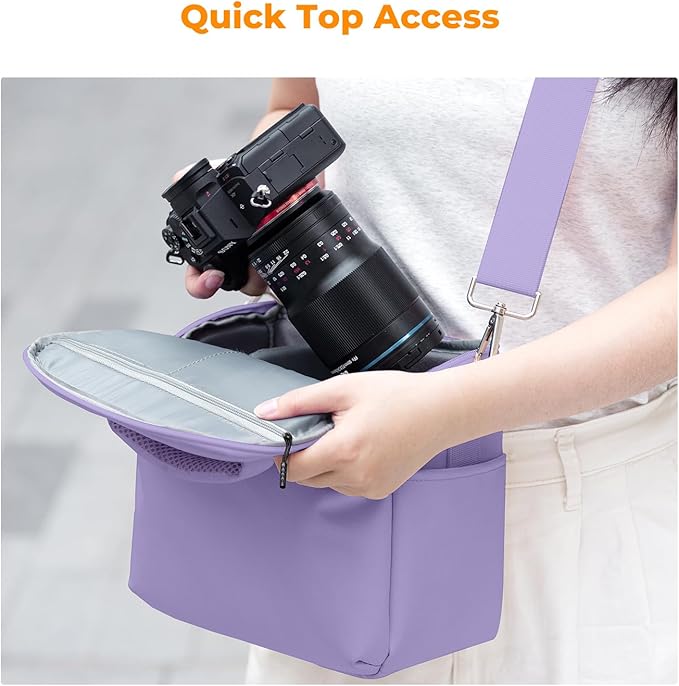 K&F CONCEPT Camera Sling Bag Small Crossbody Camera Case DSLR/SLR/Cute Compact - Image 2