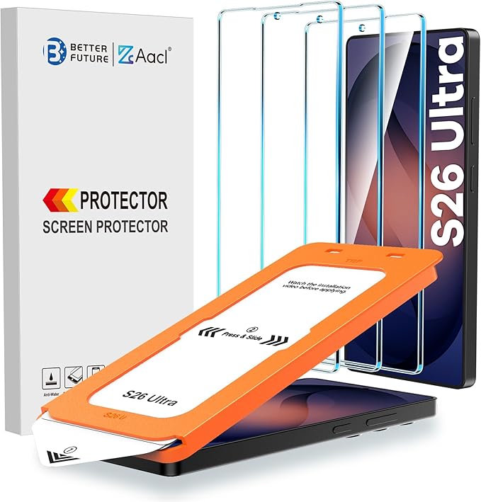 AACL 3-Pack for Samsung Galaxy S26 Ultra Screen Protector Tempered Glass by AACL