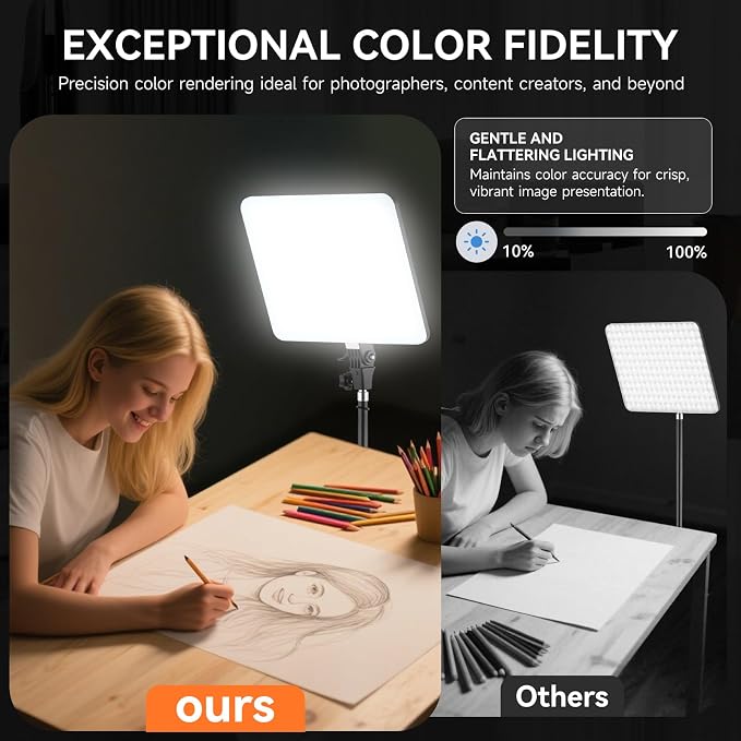 2-Pack LED Video Light Kit, 2700-6500k Dimmable Photography Lighting Kit - Image 6