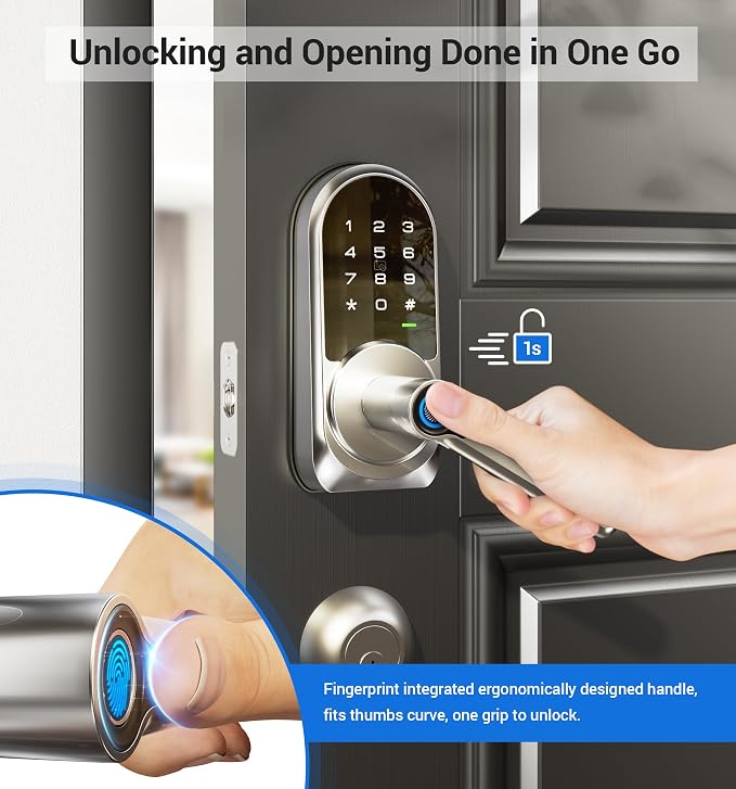 Veise RZ09 Smart Lock, 7-in-1 Keyless Entry - Image 2