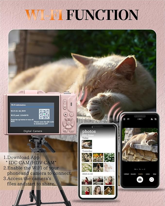 4K Digital Camera for Beginners & Teens, Compact Vlogging Camera - Image 4