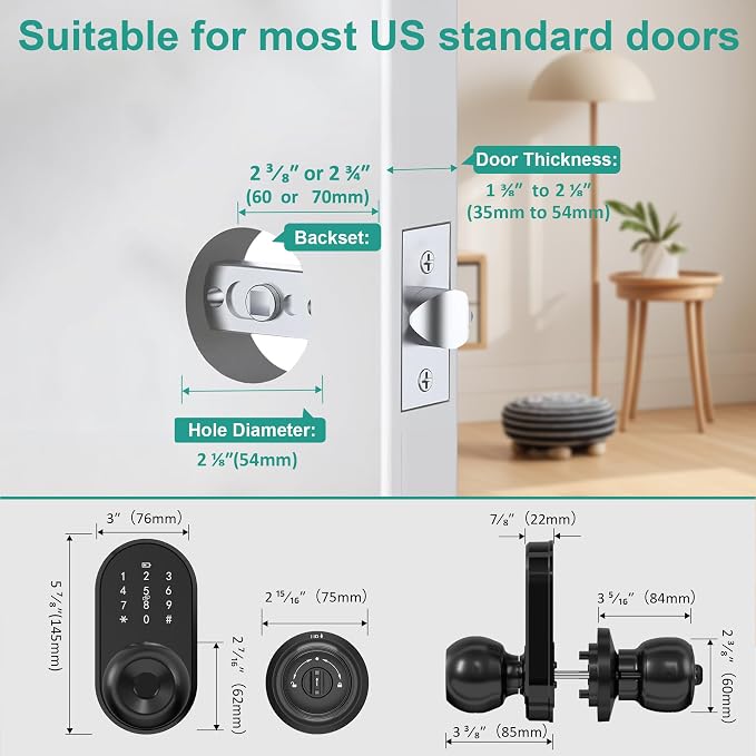 Smart Door Lock Keyless Entry Door Lock - Image 4
