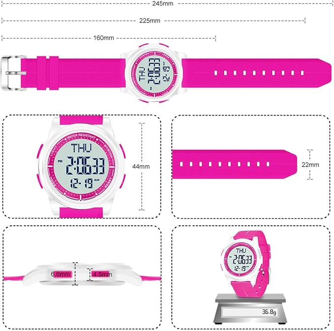 Beeasy Digital Watch for Men Women, 50M Waterproof, Ultra-Thin & Lightweight - Image 5