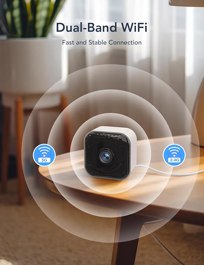 GNCC 2K Indoor Security Camera for Home, Pet Camera 2.4g/5g WiFi, Mini Dog Cam - Image 4