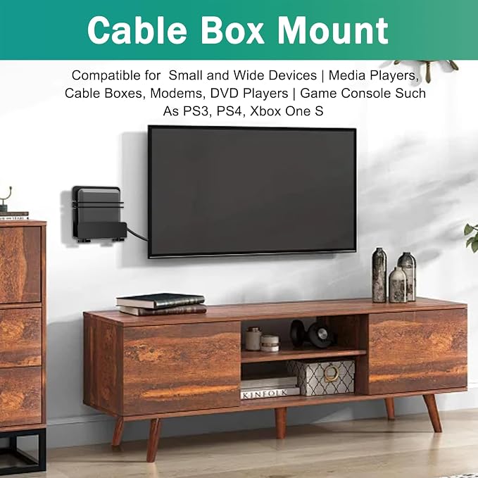 2 Pcs Cable Box Mount, Modem Mount, Adjustable Wall Mount - Image 5