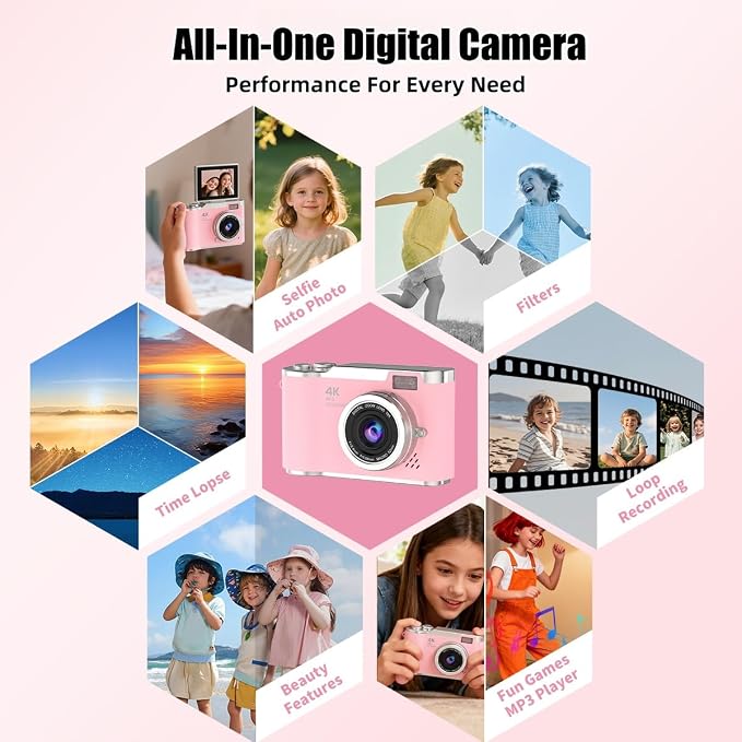 4K Digital Camera, Autofocus 48MP 1080P HD Video Selfie Camera - Image 6