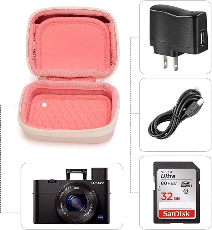 Cwatcun Digital Camera Case, Small Camera Pouch Carrying & Protective Case - Image 3