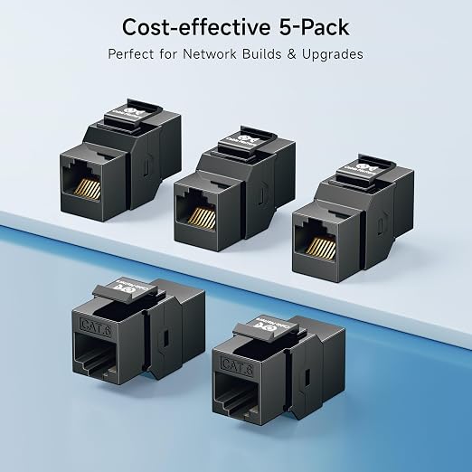 Cable Matters 5-Pack 10Gbps Cat6 Keystone Coupler, RJ45 Keystone Jack - Image 7