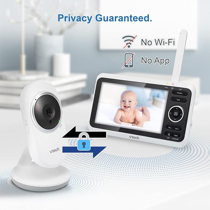 VTech Baby Monitor with 2 Cameras No WiFi & 5" Screen – Split-Screen, Patrol - Image 7