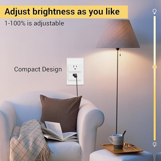 New One Zwave Dimmer Plug, 800 Series Z-Wave Smart Dimmer Plug, Bult in Zwave - Image 3