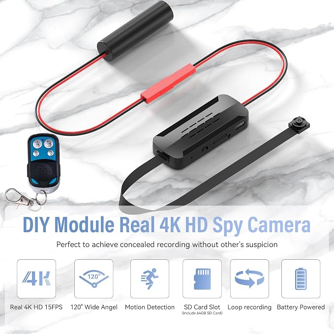 Real Full-4K-HD-Mini-Camera, DIY Module Tiny Wireless Remote Control Nanny - Image 2