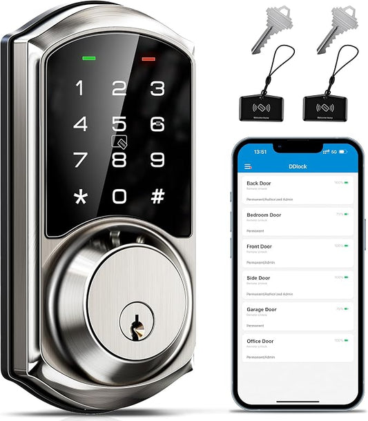 Veise VE06 Smart Deadbolt with App Control, Keyless Entry Smart Lock by Veise