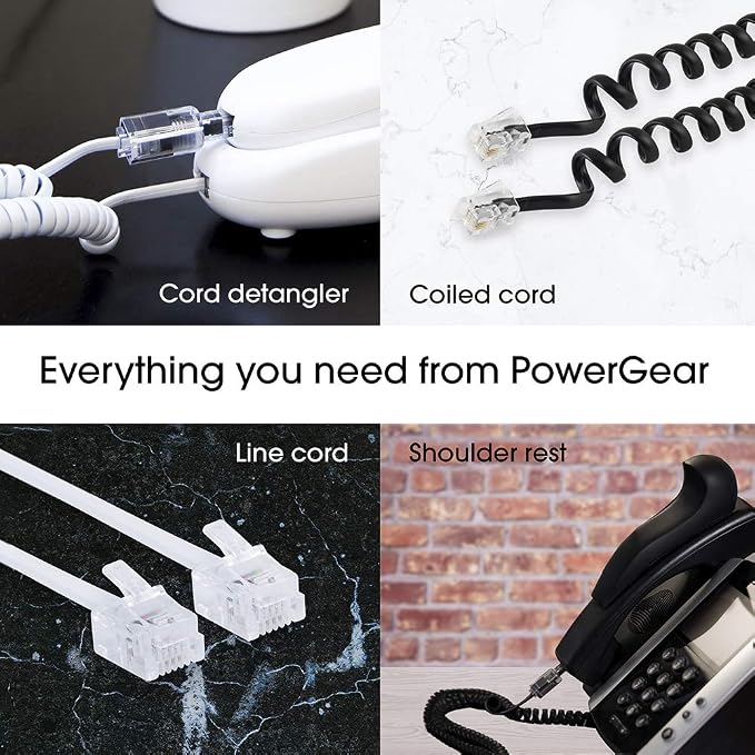 Power Gear Telephone Line Cord, 50 Feet, Phone Cord, Modular Jack Ends - Image 6