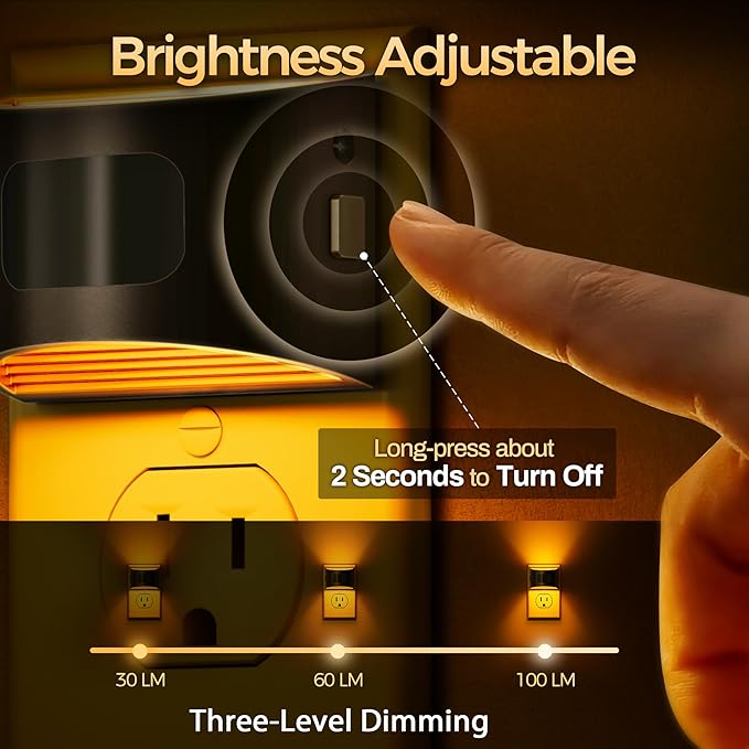 DORESshop LED Night Light, Night Lights Plug into Wall, 3 Mode Plug in Night - Image 2